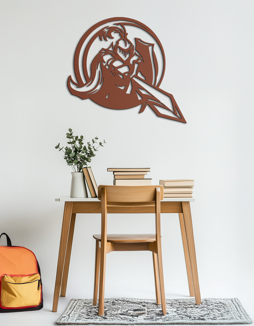 Load image into Gallery viewer, Knight Metal Wall Art - Medieval Warrior Wall Decor - KAF089