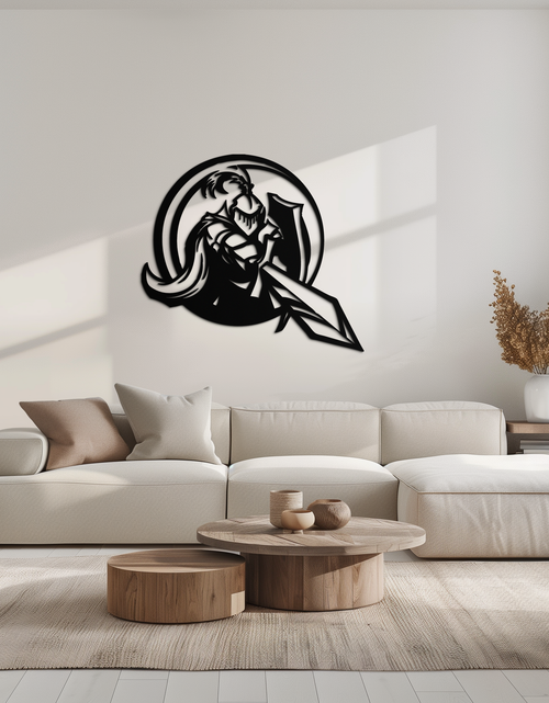 Load image into Gallery viewer, Knight Metal Wall Art - Medieval Warrior Wall Decor - KAF089