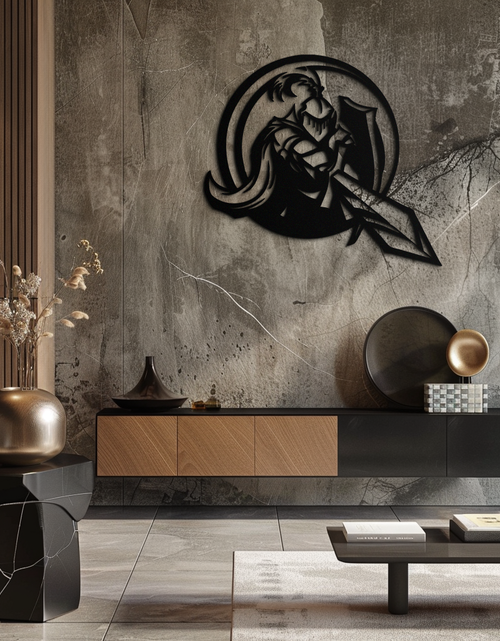 Load image into Gallery viewer, Knight Metal Wall Art - Medieval Warrior Wall Decor - KAF089