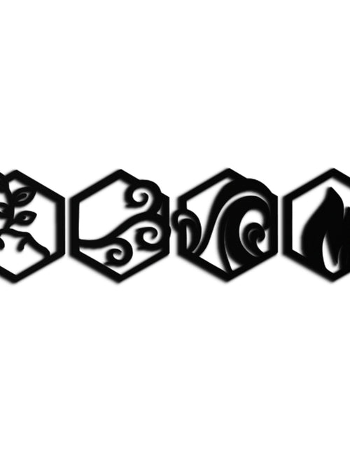 Load image into Gallery viewer, Four Elements Metal Wall Art - Modern Elemental Symbol Decor - KAF090