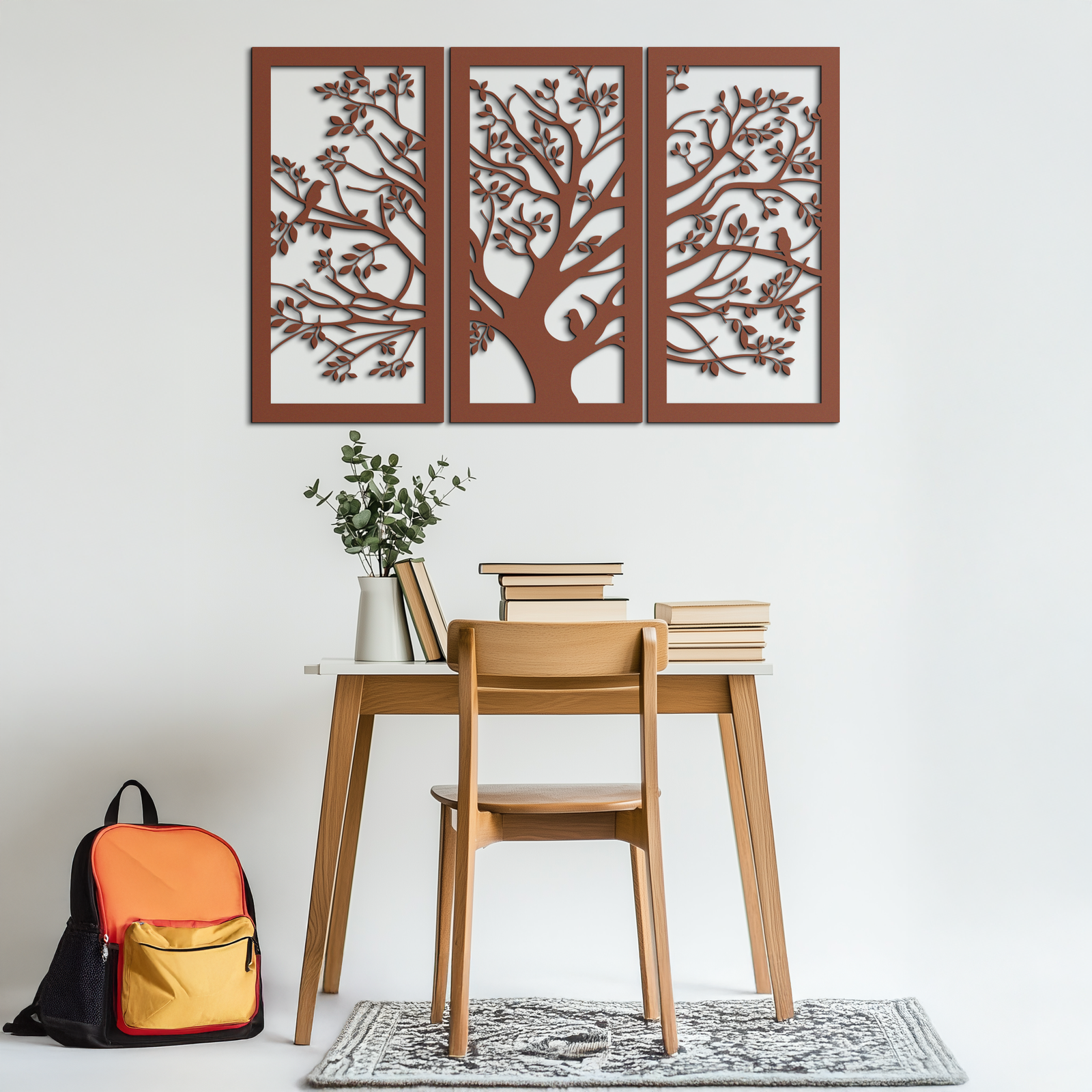 Tree of Life Metal Wall Art - 3-Piece Nature-Inspired Steel Decor - KAF093