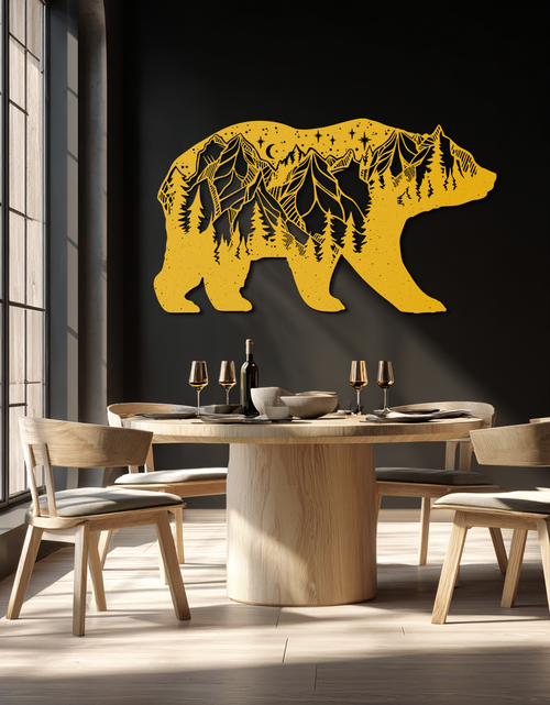 Load image into Gallery viewer, Mountain Bear Metal Wall Art - Nature-Inspired Wildlife Decor - KAF094
