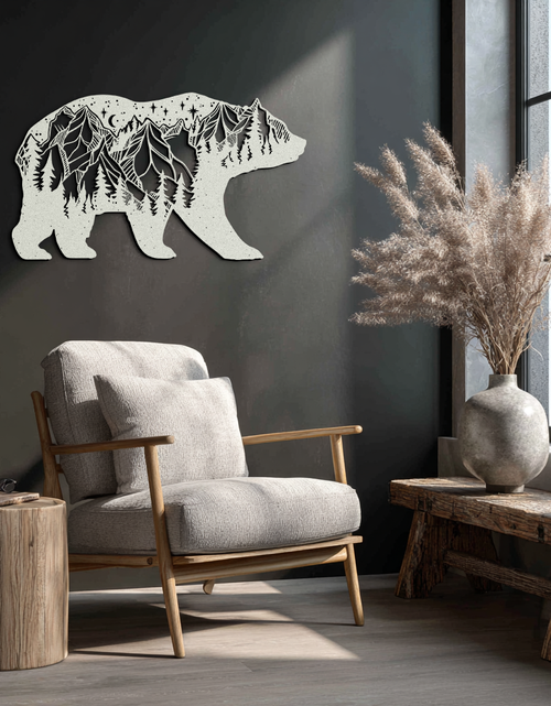 Load image into Gallery viewer, Mountain Bear Metal Wall Art - Nature-Inspired Wildlife Decor - KAF094