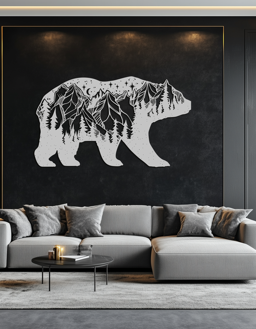 Load image into Gallery viewer, Mountain Bear Metal Wall Art - Nature-Inspired Wildlife Decor - KAF094