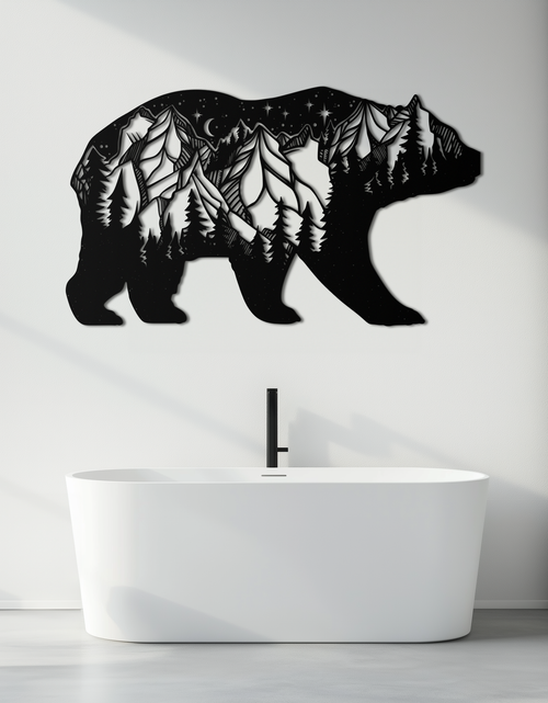 Load image into Gallery viewer, Mountain Bear Metal Wall Art - Nature-Inspired Wildlife Decor - KAF094