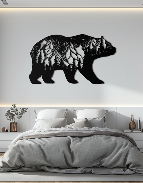 Load image into Gallery viewer, Mountain Bear Metal Wall Art - Nature-Inspired Wildlife Decor - KAF094