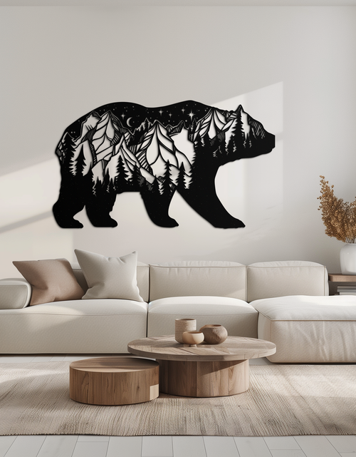Load image into Gallery viewer, Mountain Bear Metal Wall Art - Nature-Inspired Wildlife Decor - KAF094
