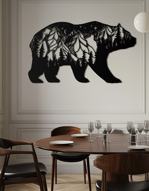 Load image into Gallery viewer, Mountain Bear Metal Wall Art - Nature-Inspired Wildlife Decor - KAF094