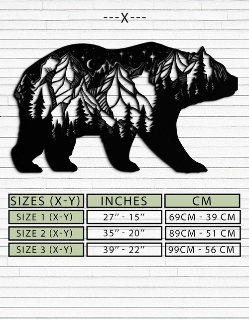Load image into Gallery viewer, Mountain Bear Metal Wall Art - Nature-Inspired Wildlife Decor - KAF094