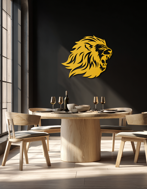 Load image into Gallery viewer, Roaring Lion Metal Wall Art - Fierce Jungle King Steel Decor - KAF095