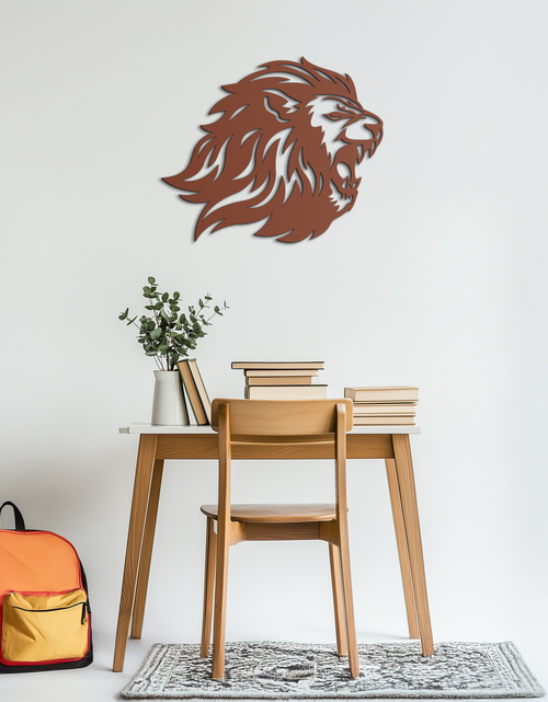 Load image into Gallery viewer, Roaring Lion Metal Wall Art - Fierce Jungle King Steel Decor - KAF095