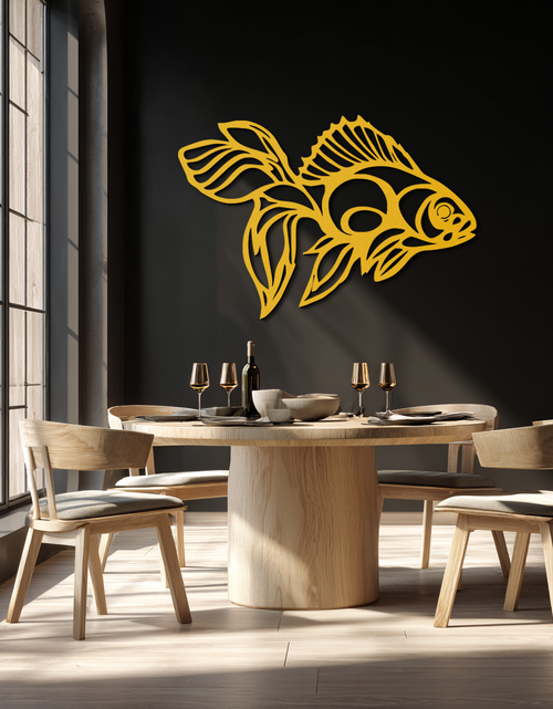 Load image into Gallery viewer, Abstract Fish Metal Wall Art - Modern Steel Wall Decor - KAF101