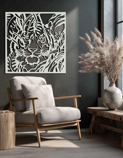 Load image into Gallery viewer, Tiger Metal Wall Art - Jungle-Inspired Modern Steel Wall Decor - KAF102
