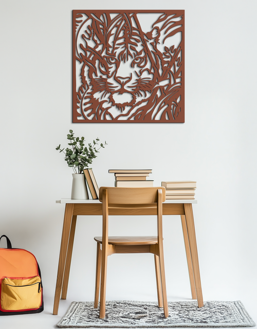 Load image into Gallery viewer, Tiger Metal Wall Art - Jungle-Inspired Modern Steel Wall Decor - KAF102