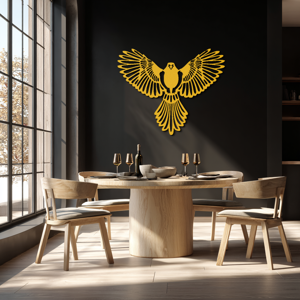 Flying Bird Metal Wall Art – Modern Minimalist Bird Silhouette Wall Decor - KAF104