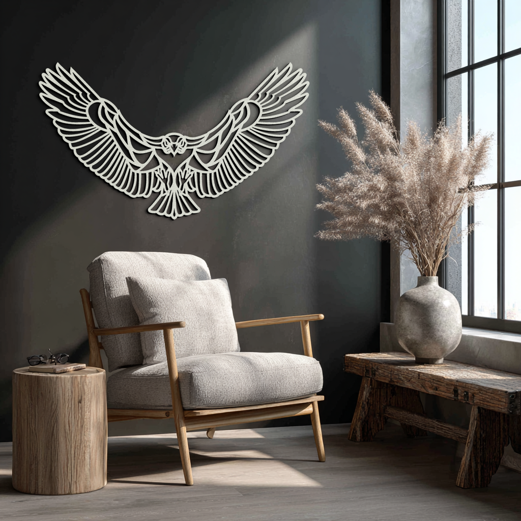 Soaring Eagle Metal Wall Art - Majestic Steel Wall Decor - KAF106
