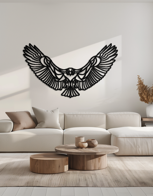 Load image into Gallery viewer, Soaring Eagle Metal Wall Art - Majestic Steel Wall Decor - KAF106