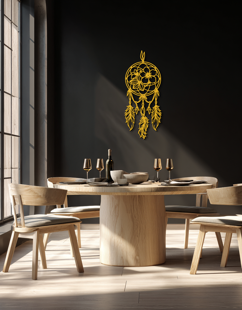 Load image into Gallery viewer, Dreamcatcher Metal Wall Art - Boho-Inspired Steel Wall Decor - KAF113