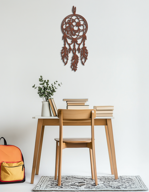 Load image into Gallery viewer, Dreamcatcher Metal Wall Art - Boho-Inspired Steel Wall Decor - KAF113