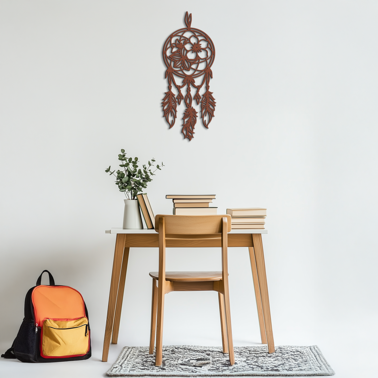 Dreamcatcher Metal Wall Art - Boho-Inspired Steel Wall Decor - KAF113