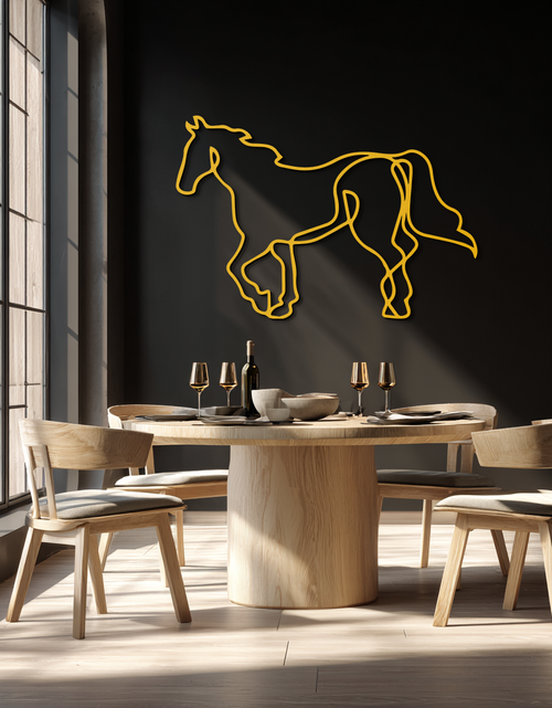 Load image into Gallery viewer, Abstract Horse Metal Wall Art - Minimalist Steel Horse Silhouette - KAF121