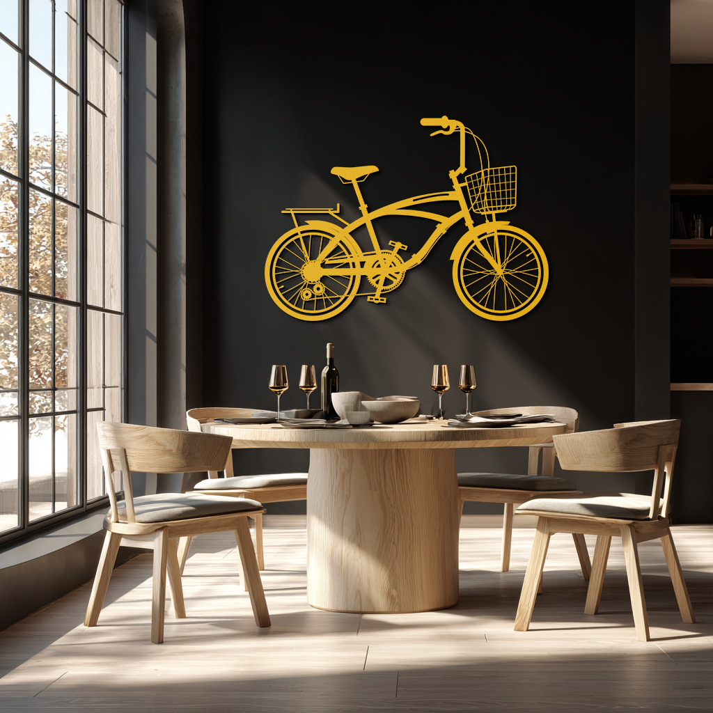 Bicycle Metal Wall Art - Modern Industrial Bike Decor - KAF124