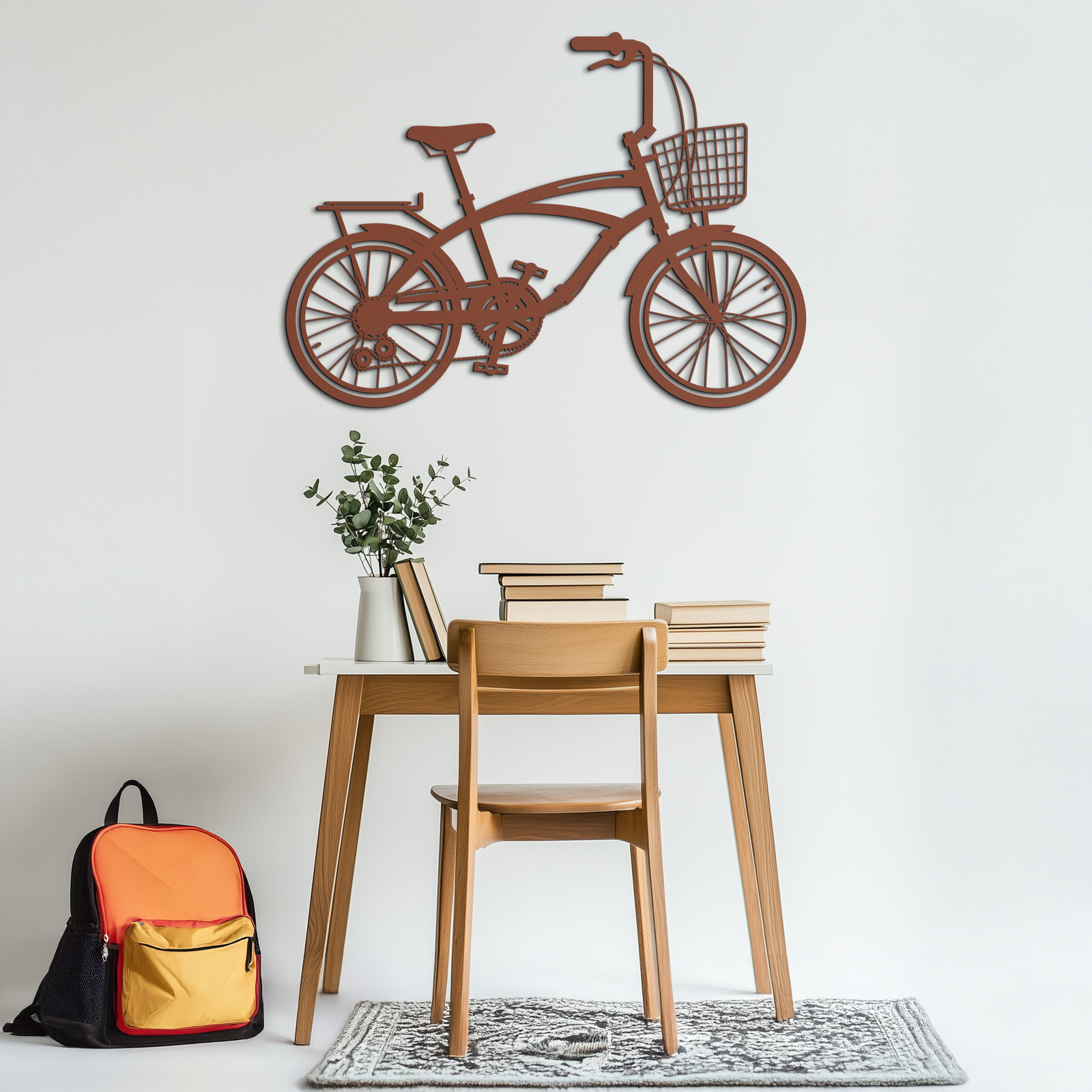 Bicycle Metal Wall Art - Modern Industrial Bike Decor - KAF124
