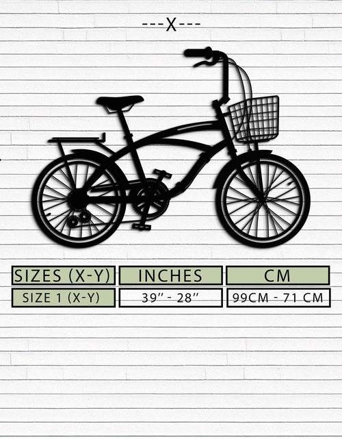 Load image into Gallery viewer, Bicycle Metal Wall Art - Modern Industrial Bike Decor - KAF124