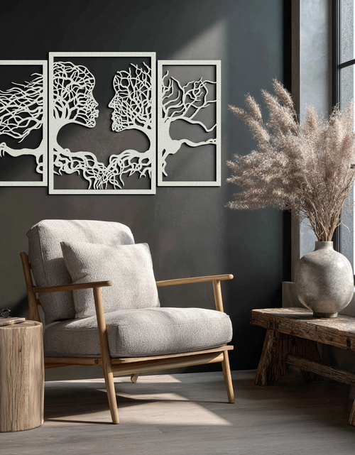Load image into Gallery viewer, Tree of Life Lovers Metal Wall Art - 3-Piece Modern Steel Wall Decor - KAF129