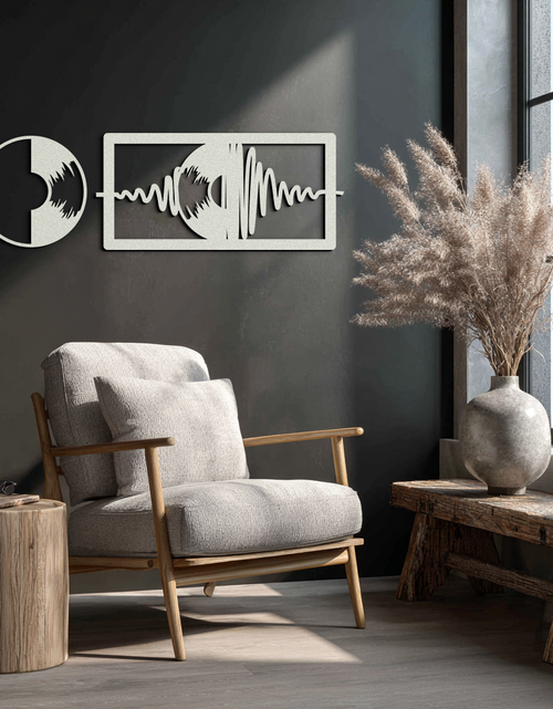 Load image into Gallery viewer, Soundwave Vinyl Record Metal Wall Art - Modern Music-Inspired Steel Wall Decor - KAF133