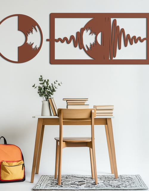 Load image into Gallery viewer, Soundwave Vinyl Record Metal Wall Art - Modern Music-Inspired Steel Wall Decor - KAF133