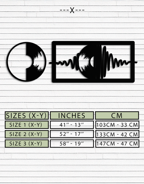 Load image into Gallery viewer, Soundwave Vinyl Record Metal Wall Art - Modern Music-Inspired Steel Wall Decor - KAF133