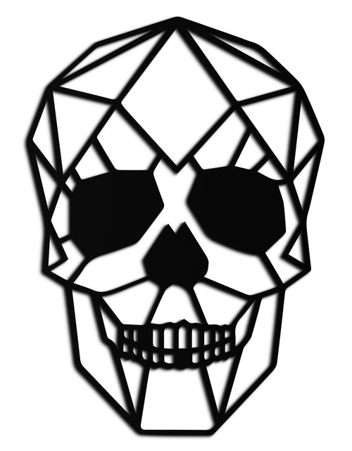 Load image into Gallery viewer, Geometric Skull Metal Wall Art - Modern Skull-Inspired Steel Decor - KAF134