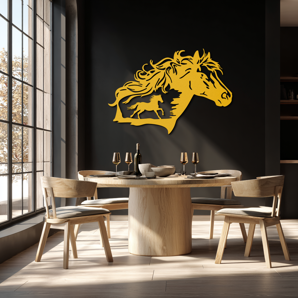 Horse Silhouette Metal Wall Art – Modern & Stylish - KAF137