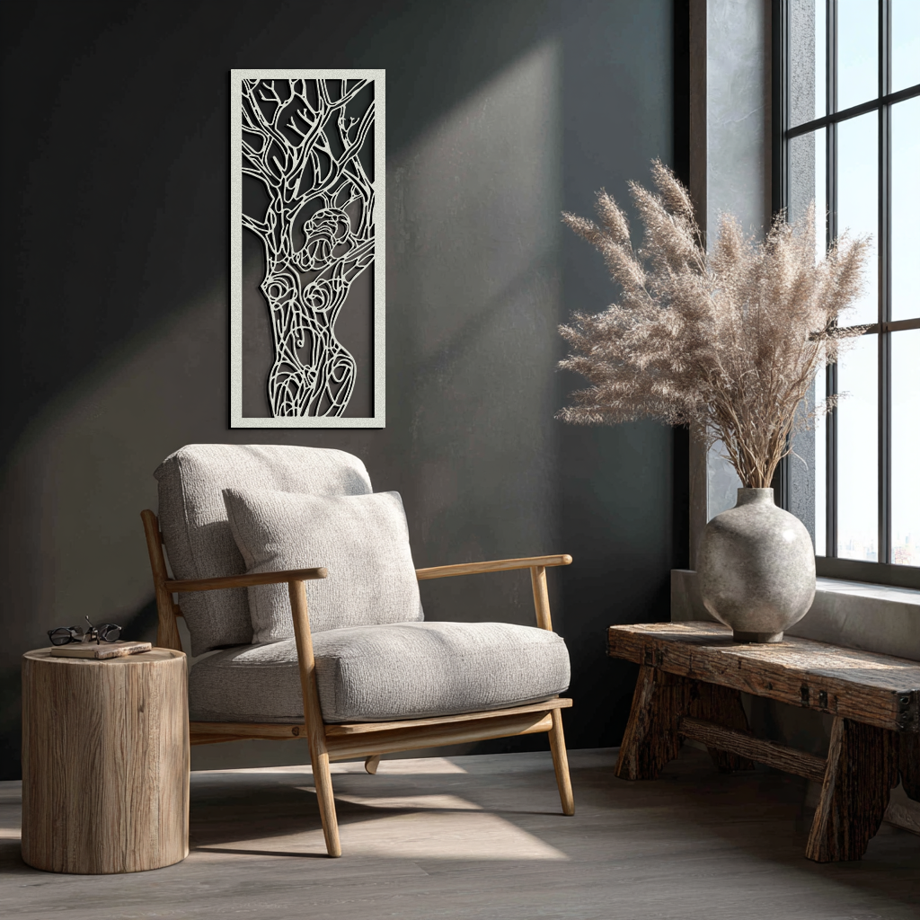 Tree of Life Metal Wall Art – Abstract Feminine Design - KAF138