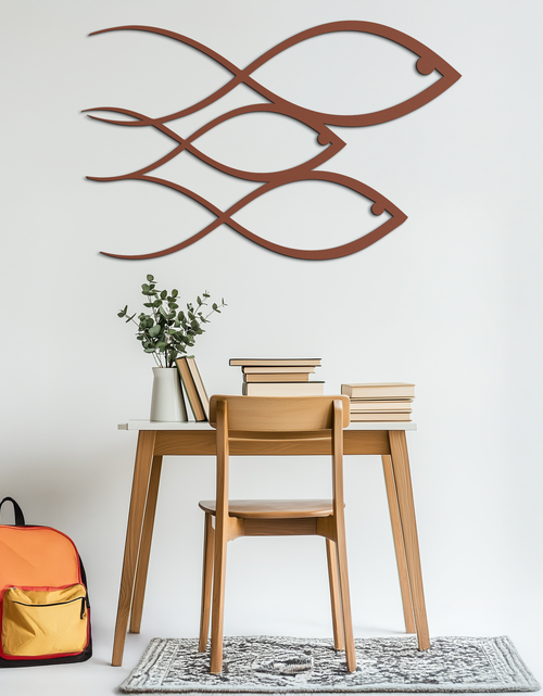 Load image into Gallery viewer, Minimalist Fish Metal Wall Art – Modern Coastal Decor - KAF139