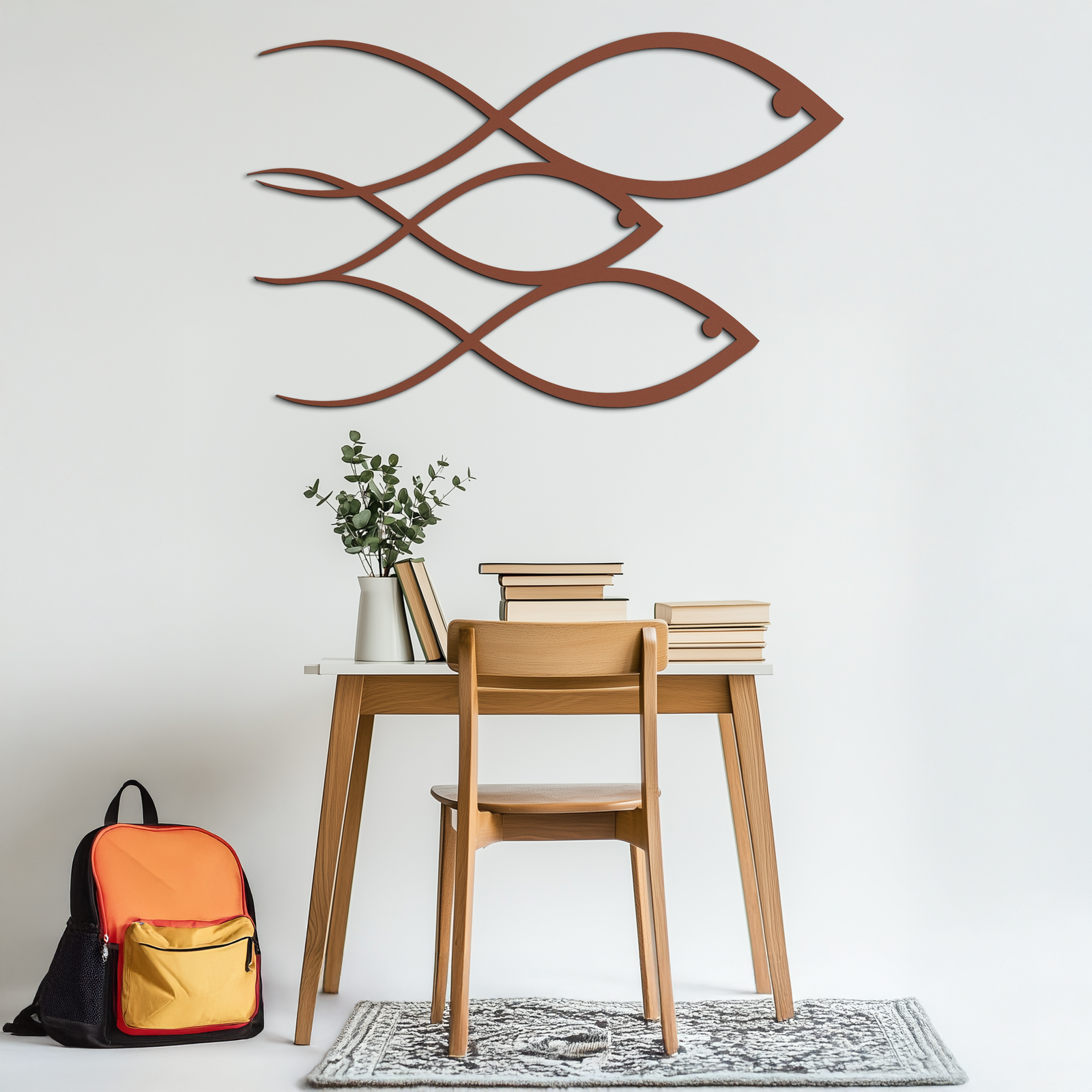 Minimalist Fish Metal Wall Art – Modern Coastal Decor - KAF139