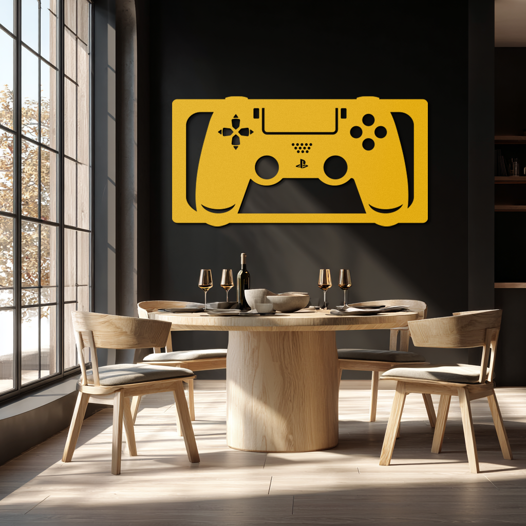 Gamer Controller Metal Wall Art - Modern Gaming Room Decor - KAF144