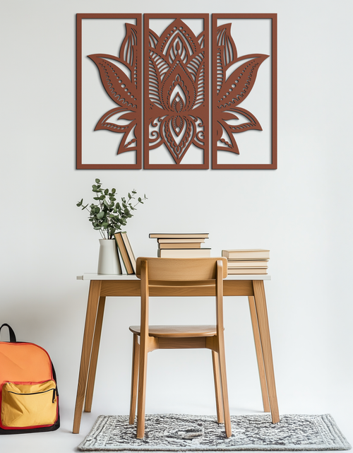 Load image into Gallery viewer, Mandala Lotus Metal Wall Art - Elegant & Spiritual Home Decor - KAF148