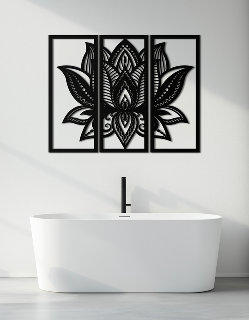 Load image into Gallery viewer, Mandala Lotus Metal Wall Art - Elegant & Spiritual Home Decor - KAF148