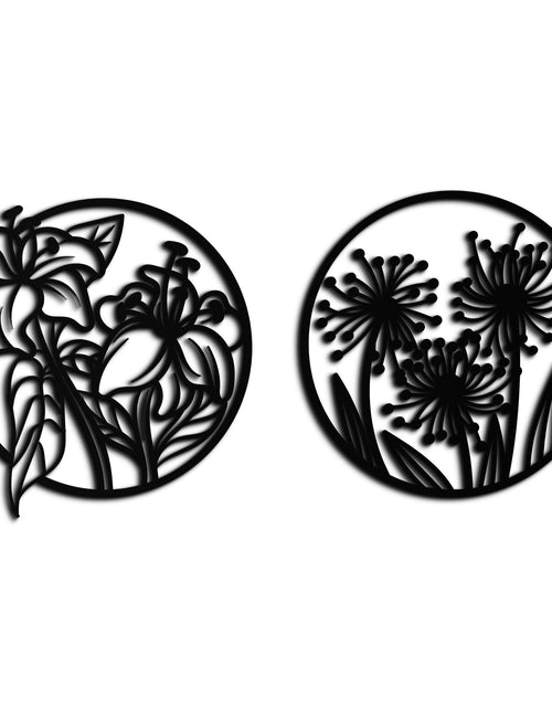 Load image into Gallery viewer, Floral Harmony Metal Wall Art – Elegant Botanical Steel Decor - KAF152