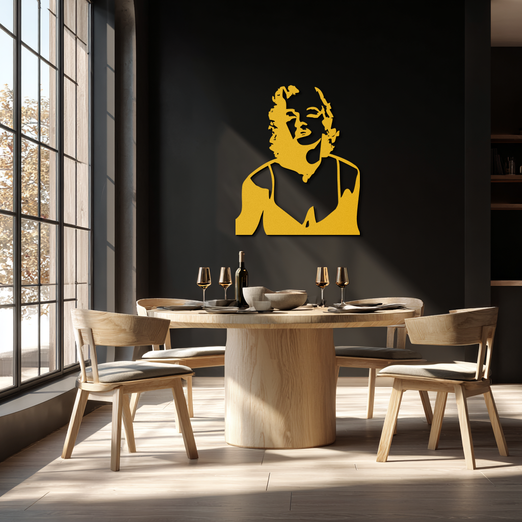Glamorous Marilyn Monroe Metal Wall Art – Iconic Pop Art Steel Decor - KAF153