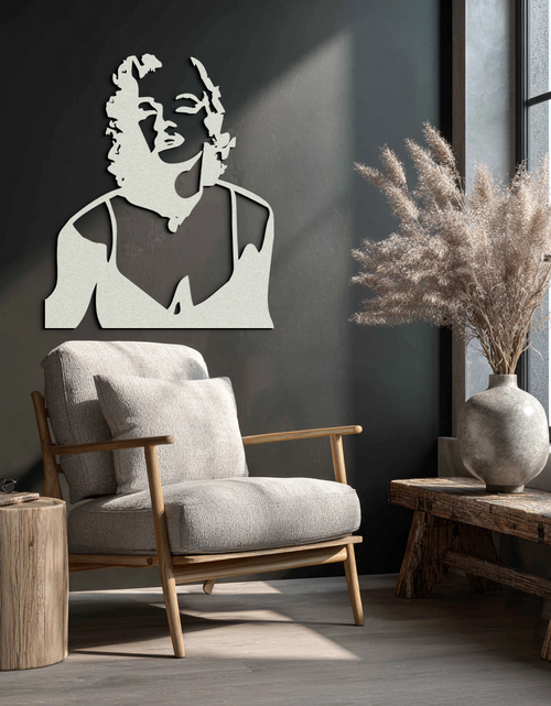Load image into Gallery viewer, Glamorous Marilyn Monroe Metal Wall Art – Iconic Pop Art Steel Decor - KAF153