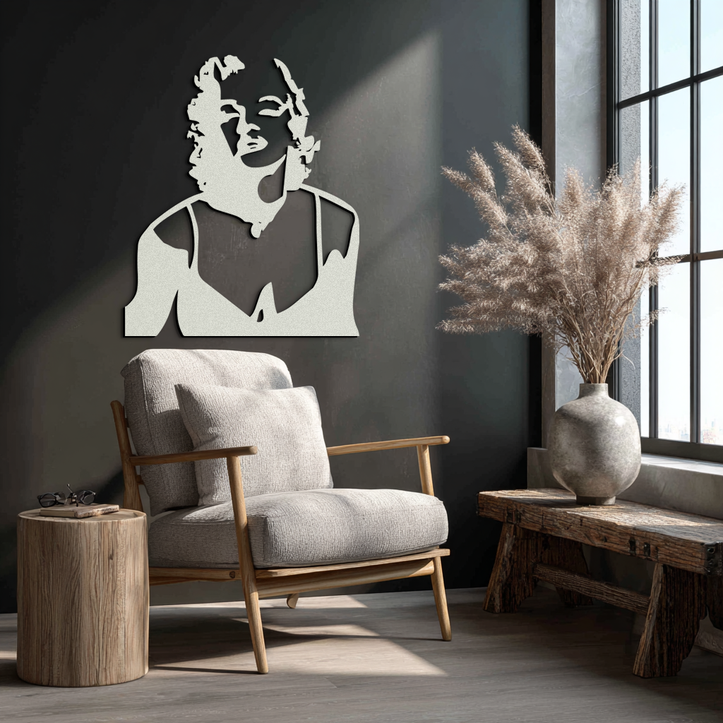 Glamorous Marilyn Monroe Metal Wall Art – Iconic Pop Art Steel Decor - KAF153