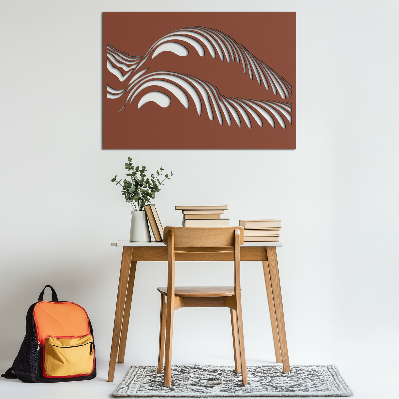 Abstract Female Form Metal Wall Art – Modern Geometric Steel Decor - KAF154