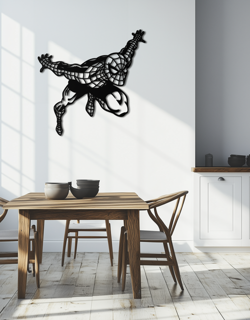 Load image into Gallery viewer, Spider-Man Metal Wall Art - Geometric Superhero Wall Decor - KAF155