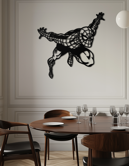 Load image into Gallery viewer, Spider-Man Metal Wall Art - Geometric Superhero Wall Decor - KAF155