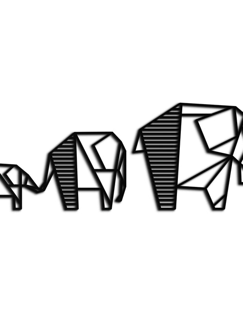 Load image into Gallery viewer, Geometric Elephant Family Metal Wall Art - Modern Minimalist Decor- KAF166
