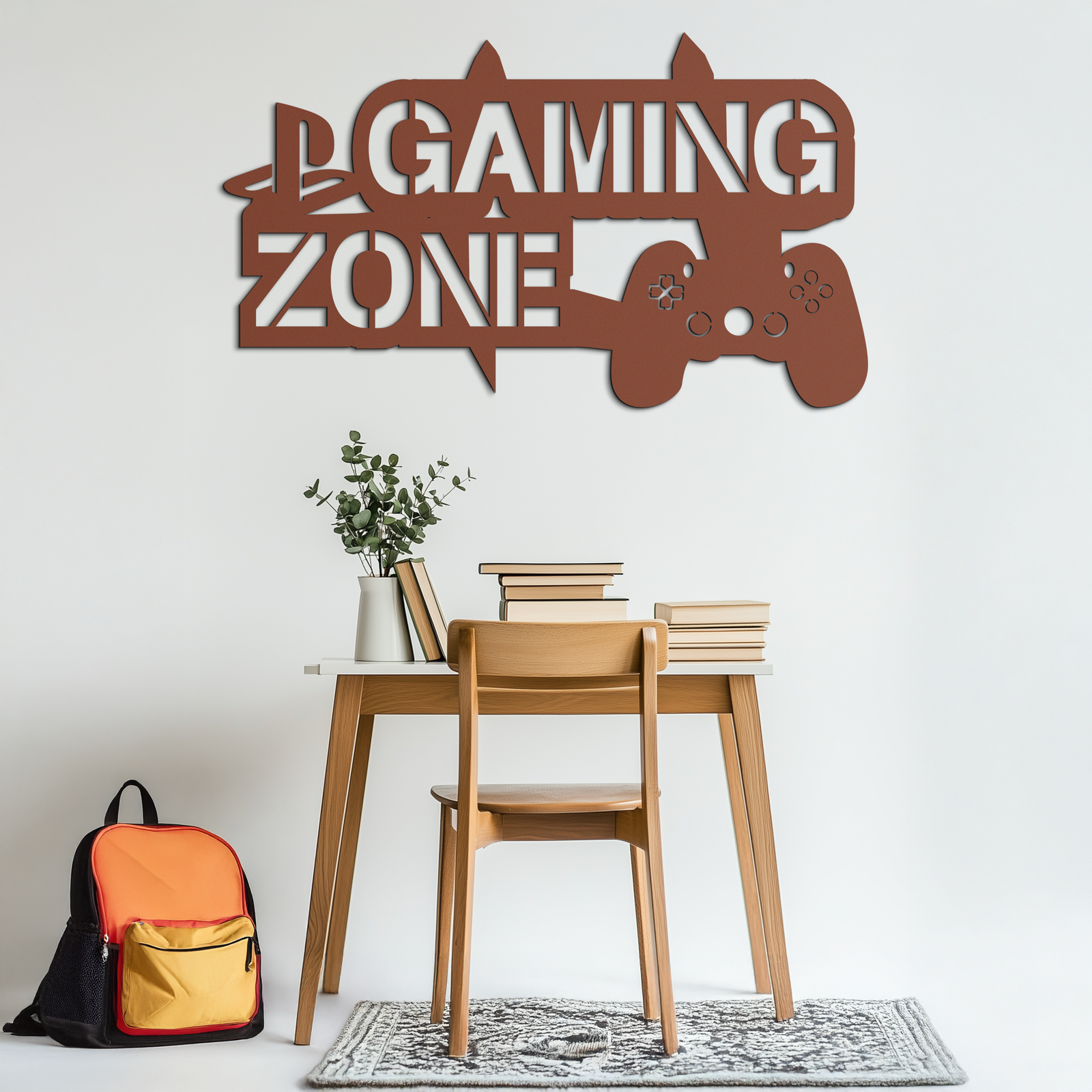 Gaming Zone Metal Wall Art - Gamer Room Decor- KAF169