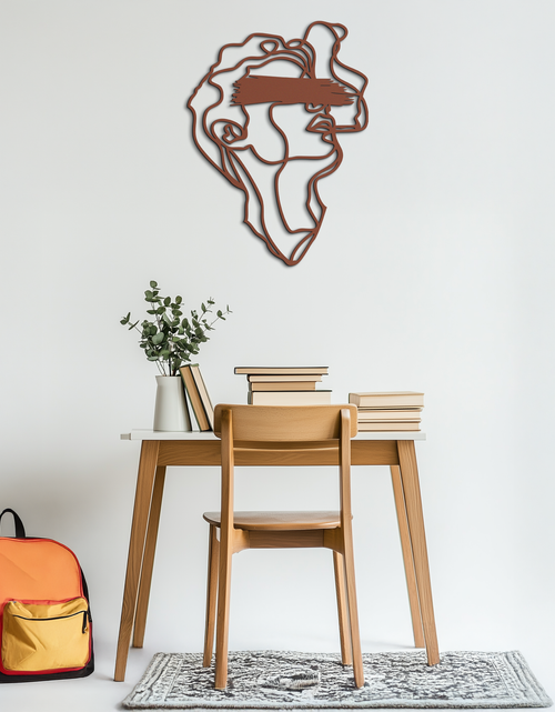 Load image into Gallery viewer, Blindfolded Men Metal Wall Art - Abstract Minimalist Line Art Decor- KAF170